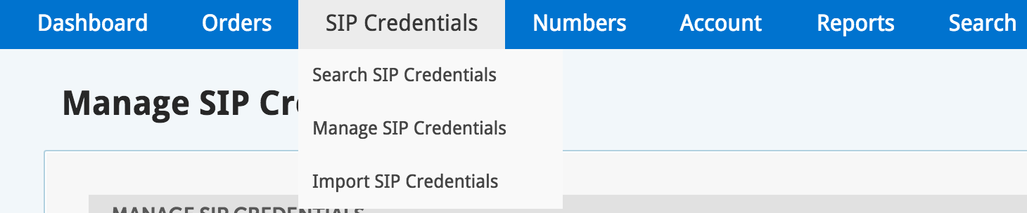sipCredentials